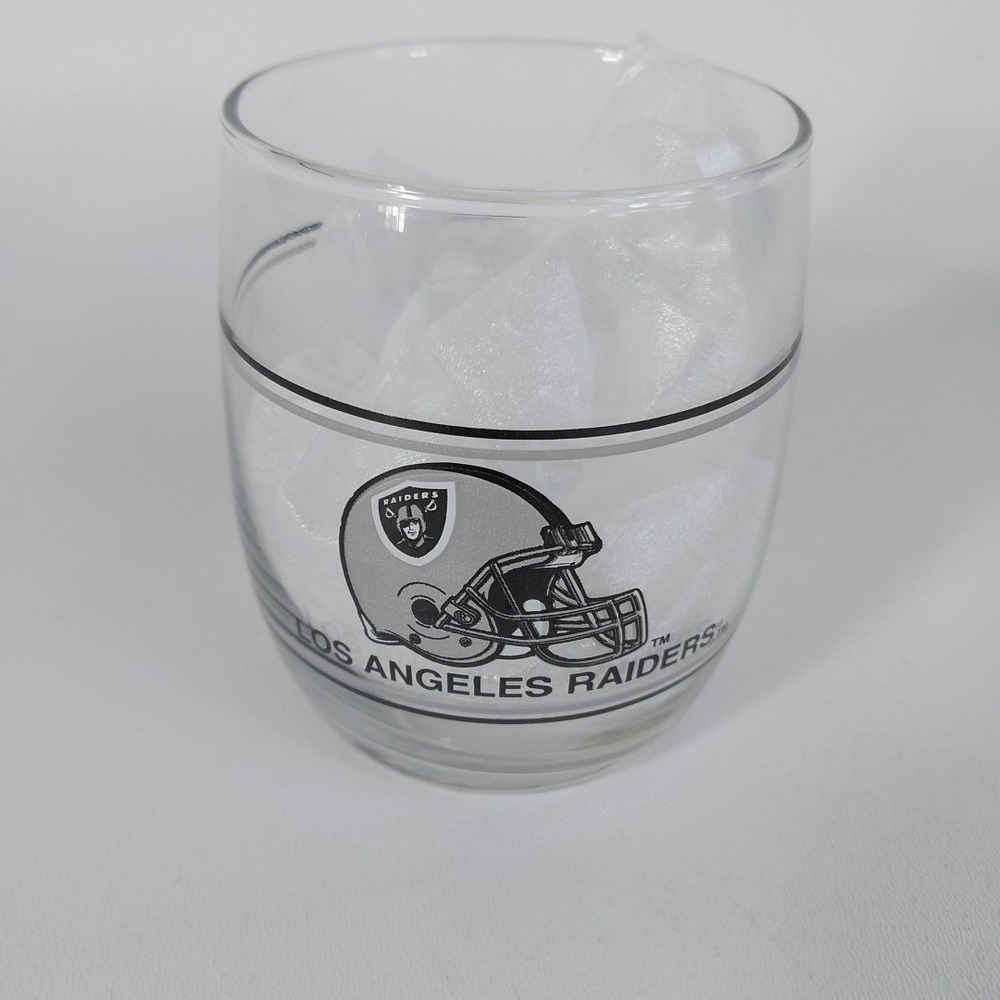 Vintage  NFL Los Angeles Raiders Tumbler‎ Whiskey Rocks Glass